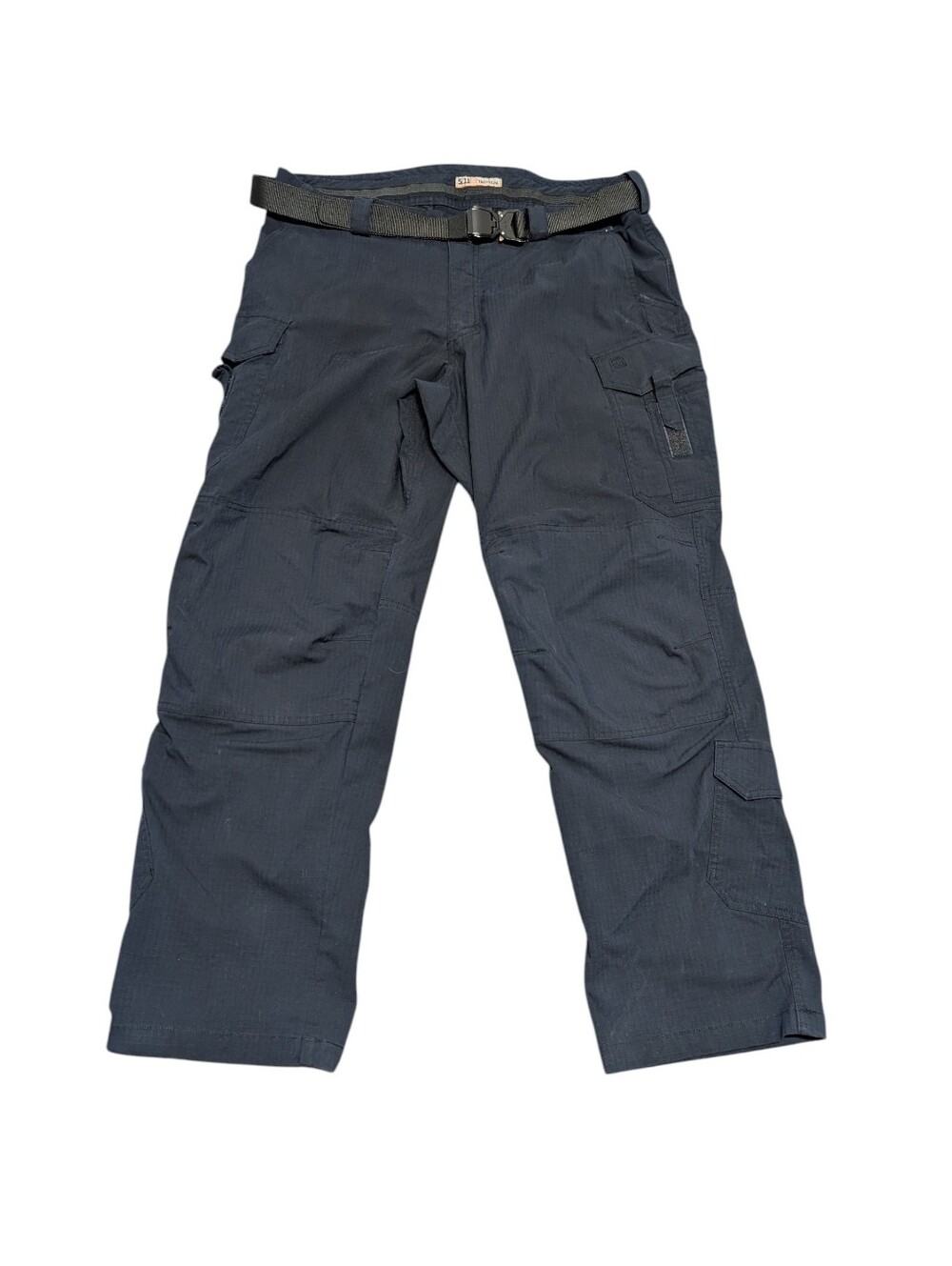 5.11 Tactical Men's Navy Ripstop Cargo Work Pants Quick Release Belt (42 x 32)